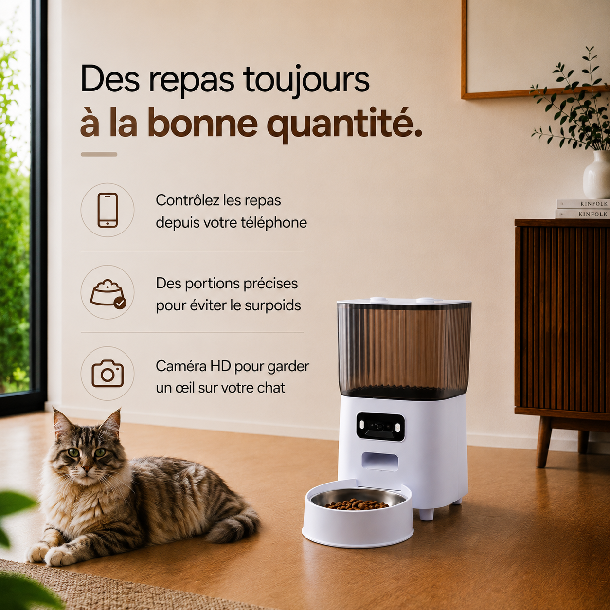 Distributeur Automatique de Croquettes avec Caméra